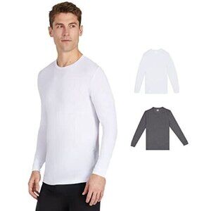 32 DEGREES Men's 2-Pack Performance Lightweight Thermal Baselayer Crewneck Top M